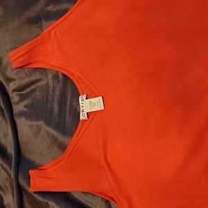Orvis v-neck tank top Coral color
